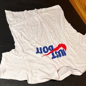 Nike White Tee with Subtle Gray Logo